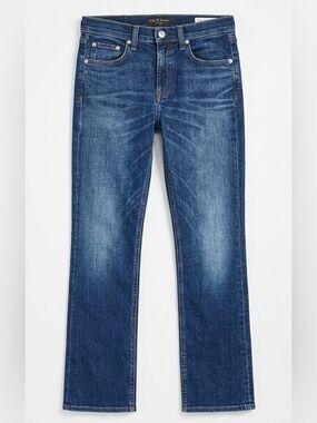 NWT rag & bone 10” Crop Slim Bootcut Jeans Worcester Wash Denim Women’s Size 27